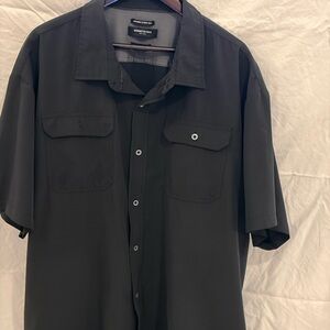 Kenneth Cole Reaction Black Casual Button Down Shirt